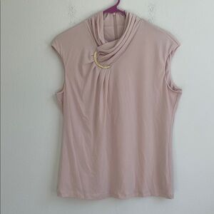 NEW Calvin Klein Blush Pink Top with Gold Detail